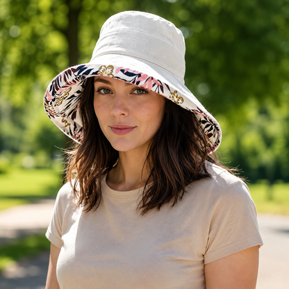 Sommerhut Damen UPF 50+ UV faltbar fuer Hundespaziergaenge | Osvira