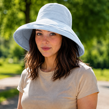 Sommerhut Damen UPF 50+ UV faltbar fuer Hundespaziergaenge | Osvira