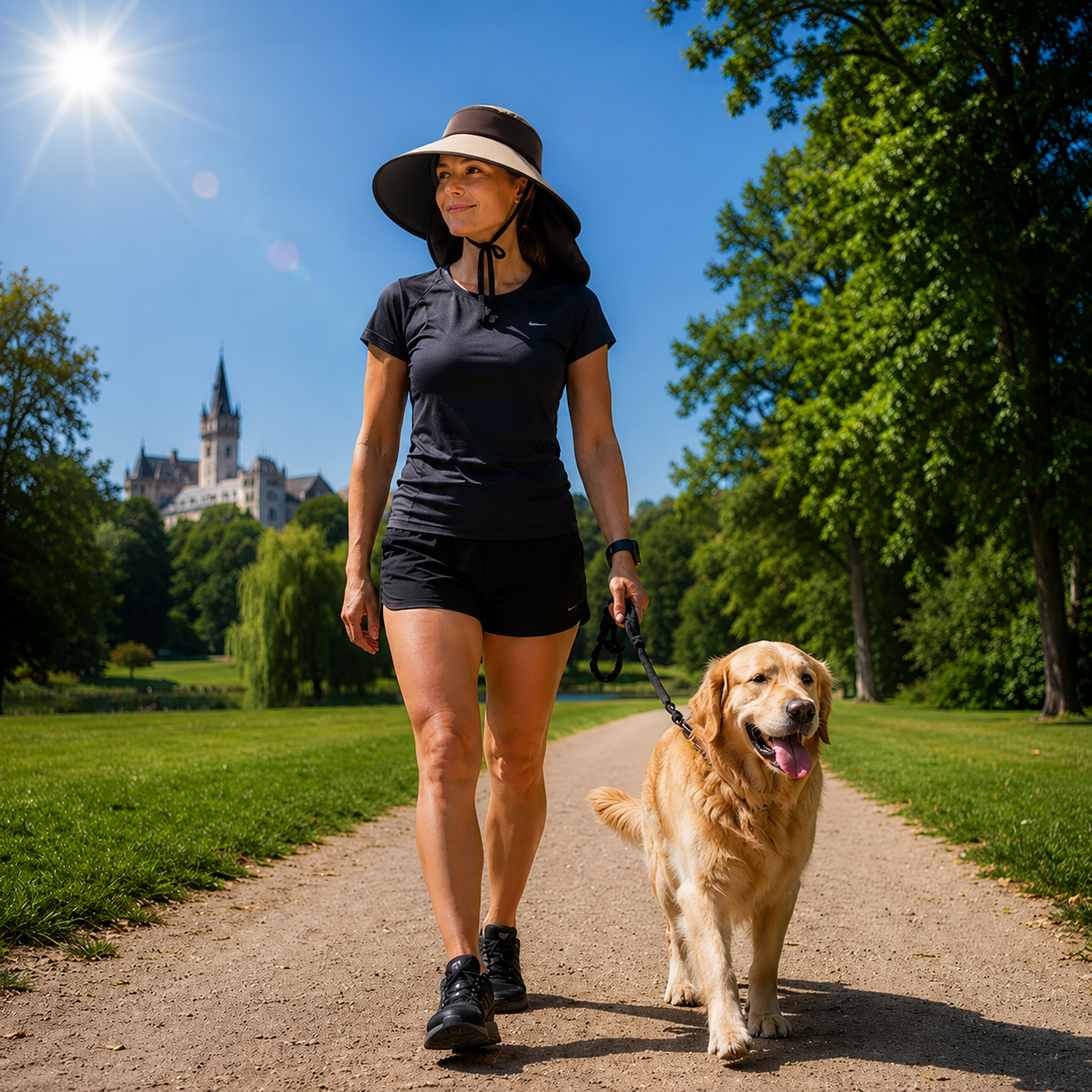 Sommerhut UPF 50+ UV Sonnenblende für Hundespaziergänge | Relvix