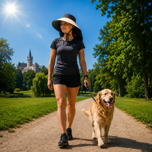 Sommerhut UPF 50+ UV Sonnenblende für Hundespaziergänge | Relvix