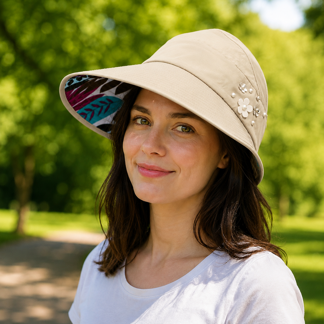 Sommerhut UPF 50+ UV Sonnenvisier fuer Hundespaziergaenge | Florena