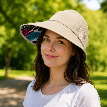 Sommerhut UPF 50+ UV Sonnenvisier fuer Hundespaziergaenge | Florena