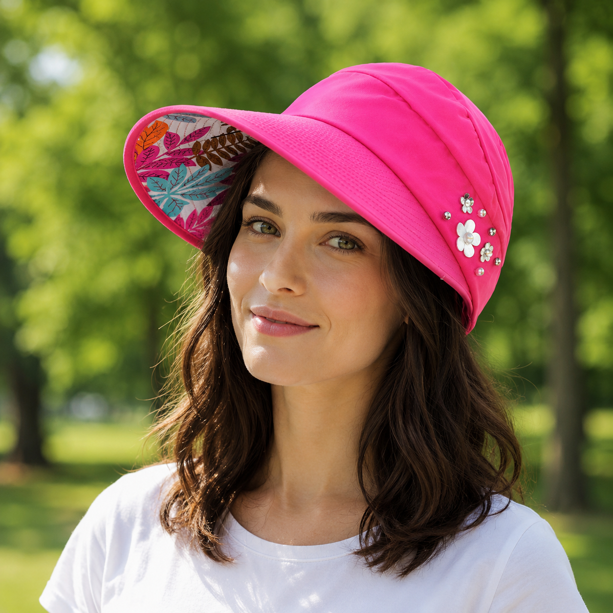 Sommerhut UPF 50+ UV Sonnenvisier fuer Hundespaziergaenge | Florena