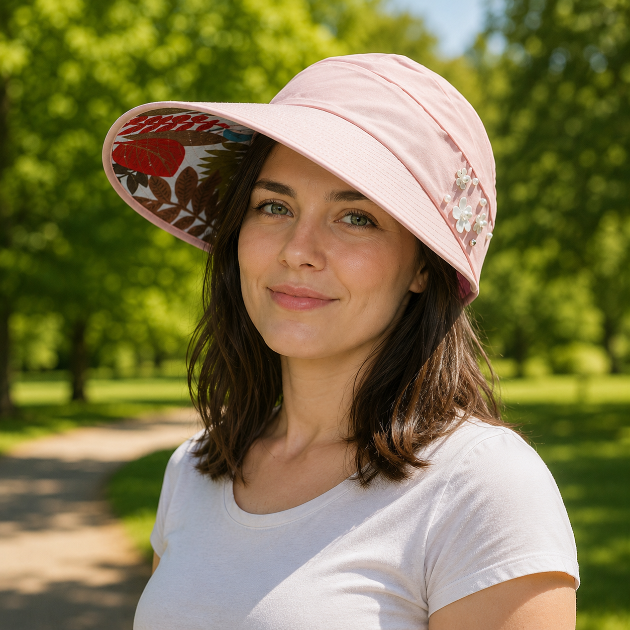 Sommerhut UPF 50+ UV Sonnenvisier fuer Hundespaziergaenge | Florena