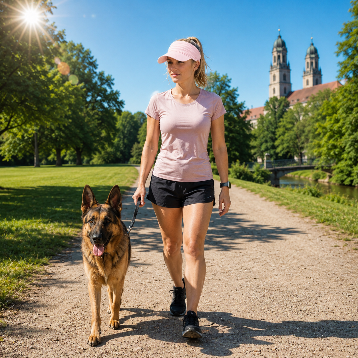 Sommerhut UPF 50+ UV Sonnenvisor fuer Hundespaziergaenge | Yervix