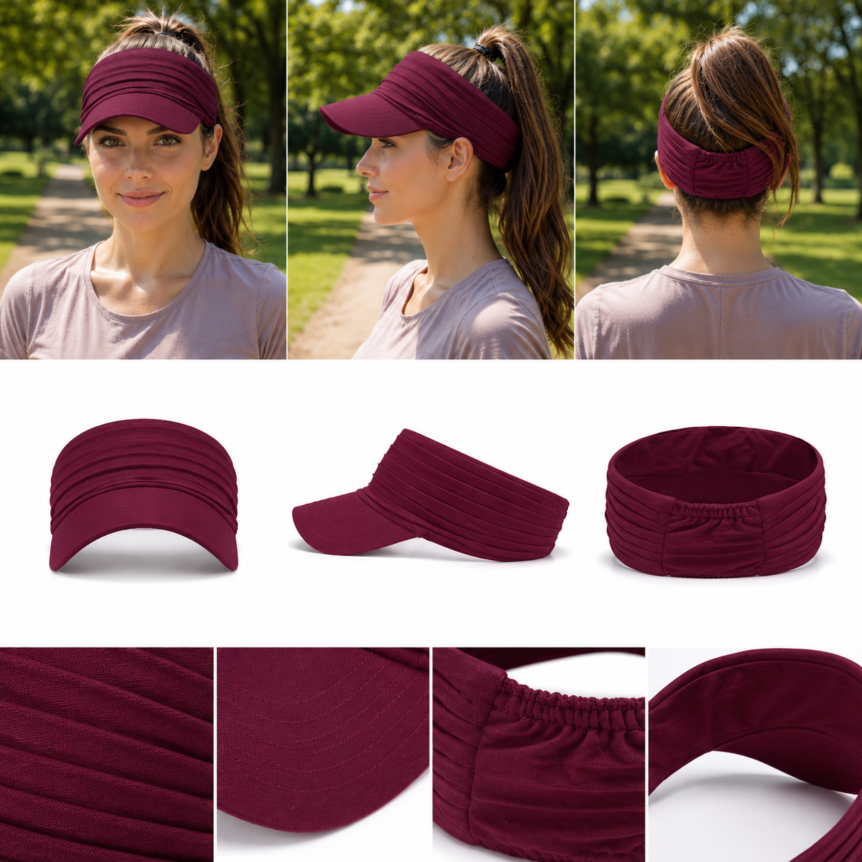 Sommerhut UPF 50+ UV Sonnenvisor fuer Hundespaziergaenge | Yervix