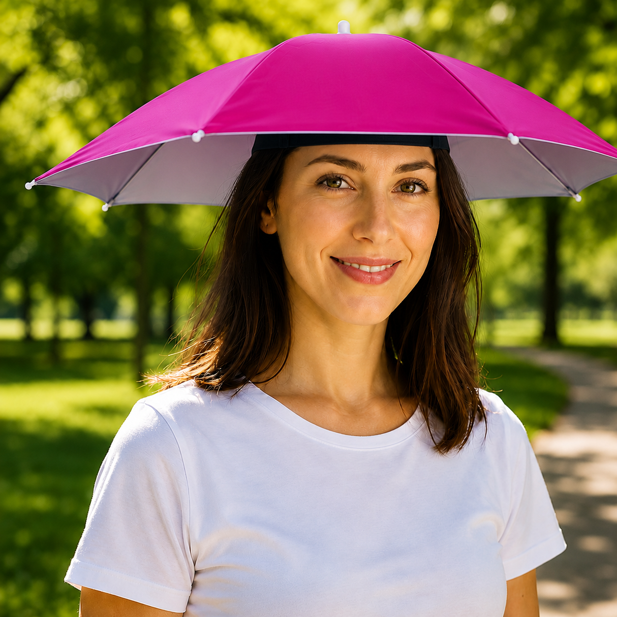 Sommerhut UPF 50+ UV freihaendig fuer Hundespaziergaenge | Umbravo
