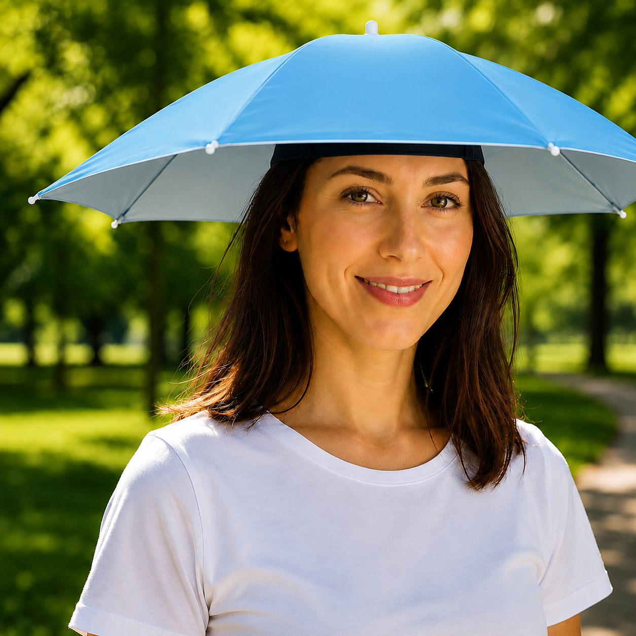 Sommerhut UPF 50+ UV freihaendig fuer Hundespaziergaenge | Umbravo
