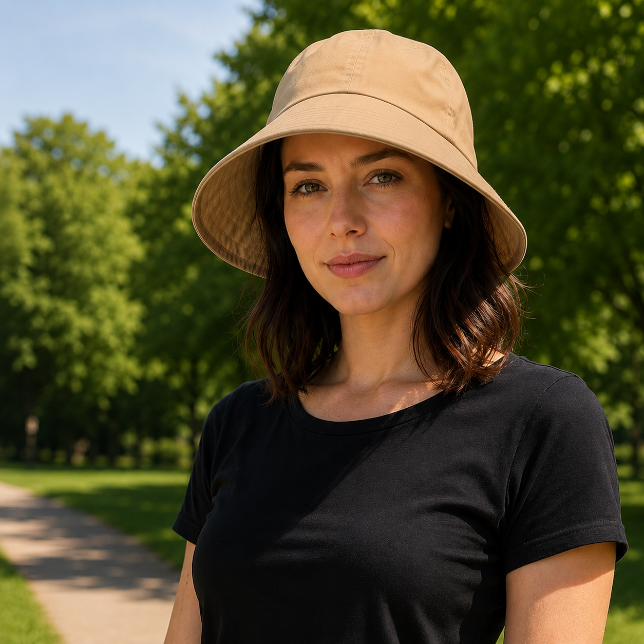 Sommerhut UPF 50+ UV fuer Hundespaziergaenge mit Zopfoeffnung | Sondra