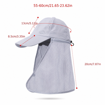 Sommerhut UPF 50+ UV mit Nackentuch fuer Hundespaziergaenge | Cormex