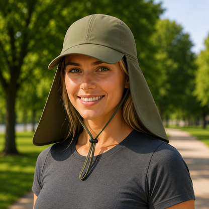 Sommerhut UPF 50+ UV mit Nackentuch fuer Hundespaziergaenge | Cormex