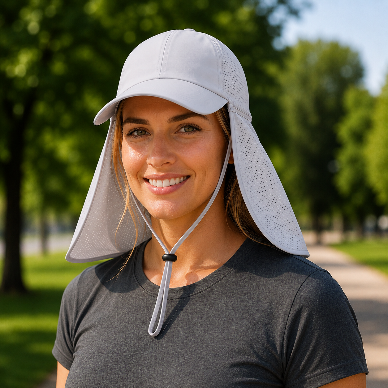 Sommerhut UPF 50+ UV mit Nackentuch fuer Hundespaziergaenge | Cormex