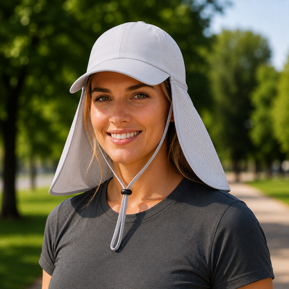 Sommerhut UPF 50+ UV mit Nackentuch fuer Hundespaziergaenge | Cormex