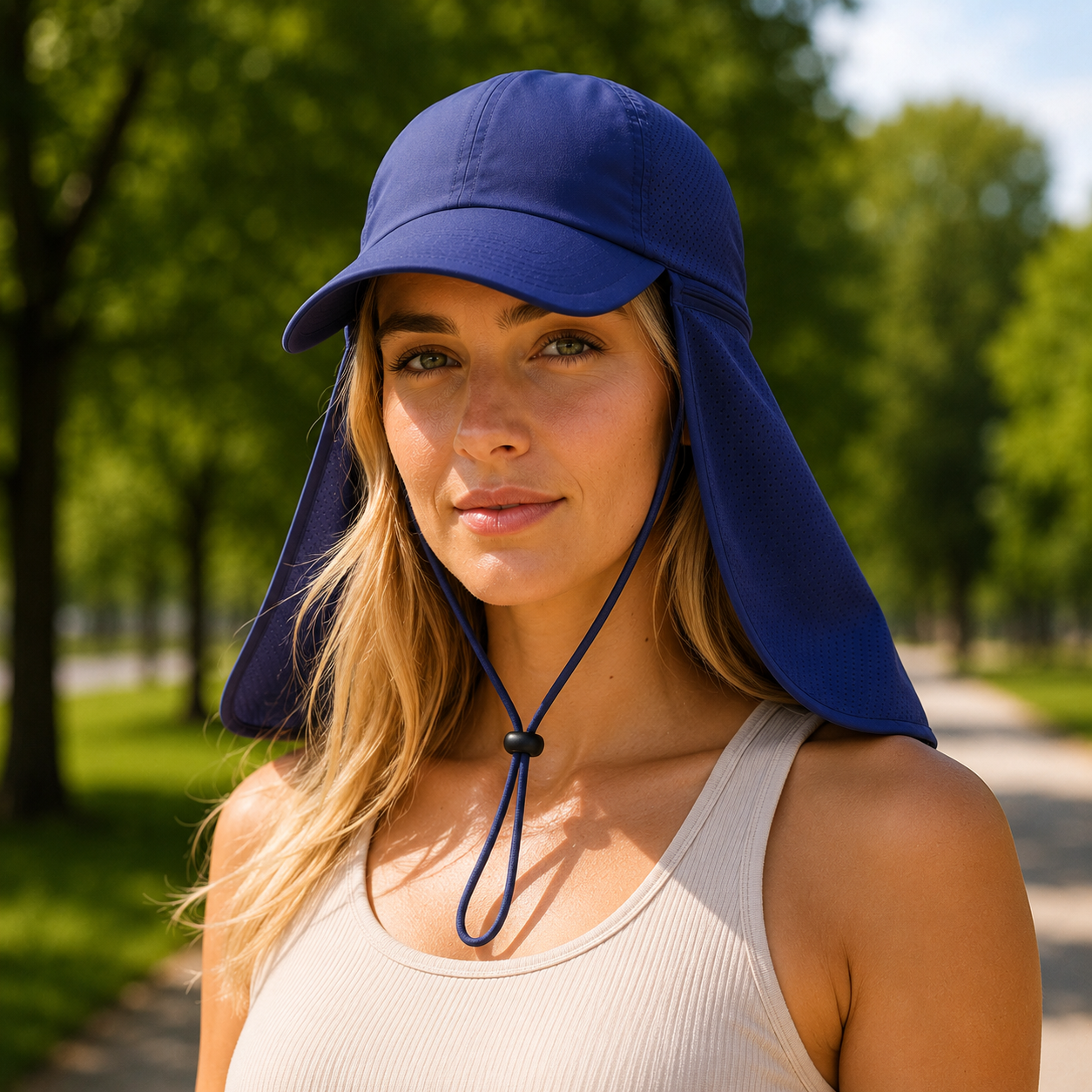 Sommerhut UPF 50+ UV mit Nackentuch fuer Hundespaziergaenge | Cormex