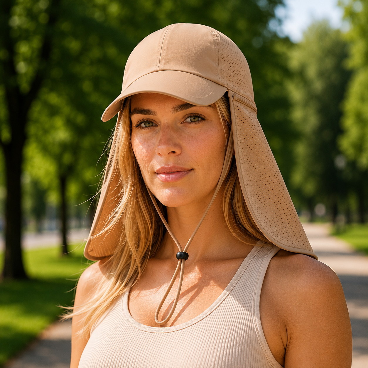 Sommerhut UPF 50+ UV mit Nackentuch fuer Hundespaziergaenge | Cormex