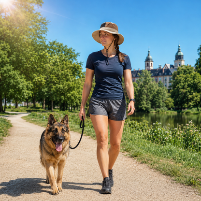 Sommerhut UPF 50+ UV schnelltrocknend fuer Hundespaziergaenge | Quarno