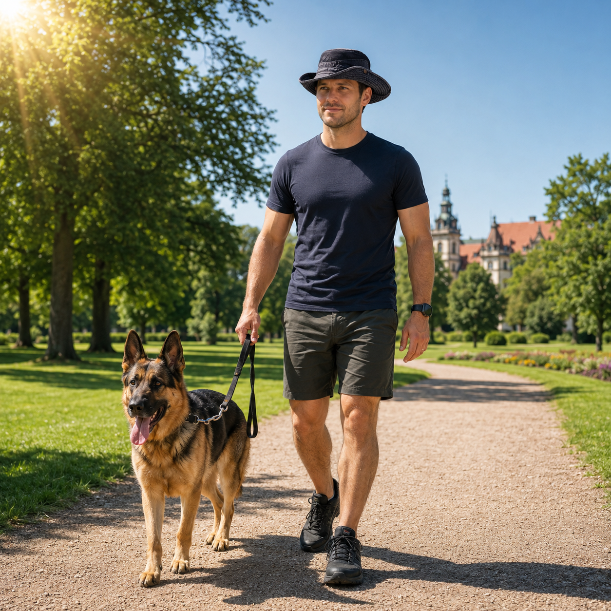 Sonnenhut UPF 50+ UV Baumwolle fuer Hundespaziergaenge | Xandor
