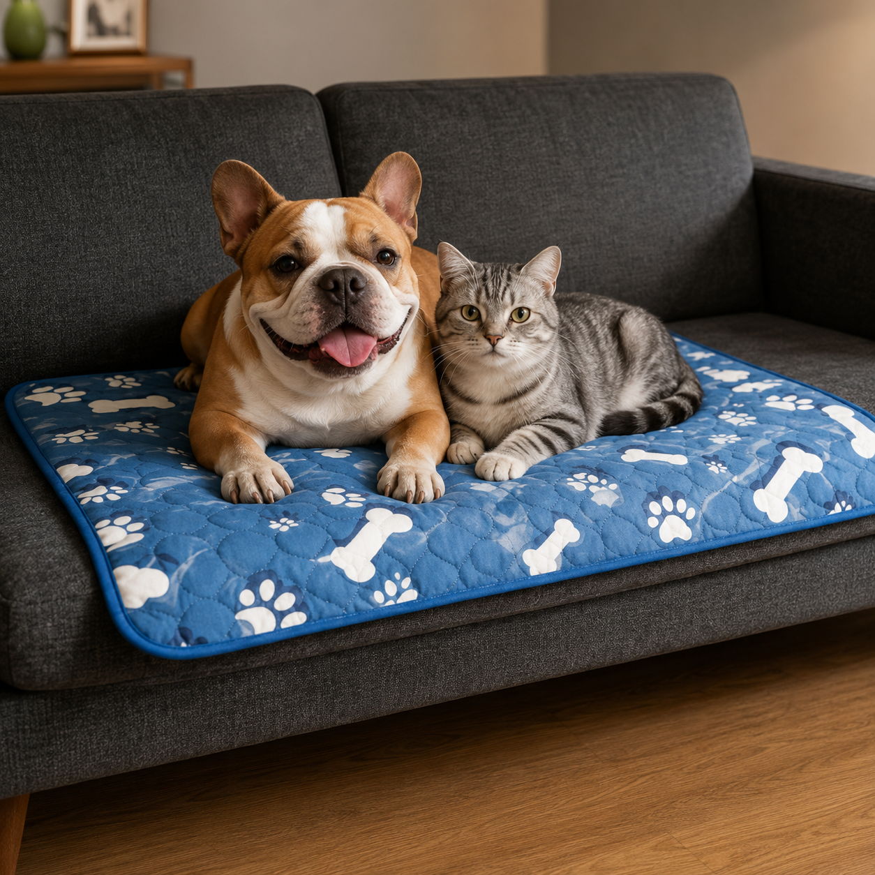 Tierkuehlmatte atmungsaktiv Polyester fuer Hunde und Katzen | Kalyor