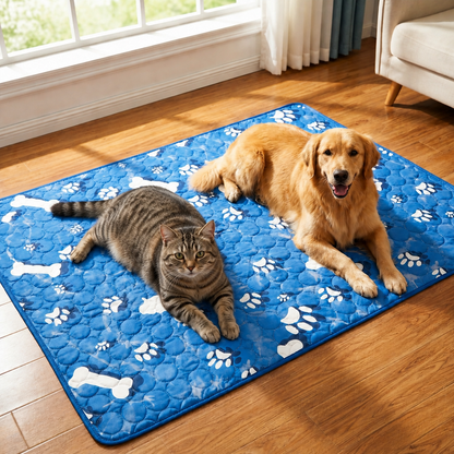 Tierkuehlmatte atmungsaktiv Polyester fuer Hunde und Katzen | Kalyor