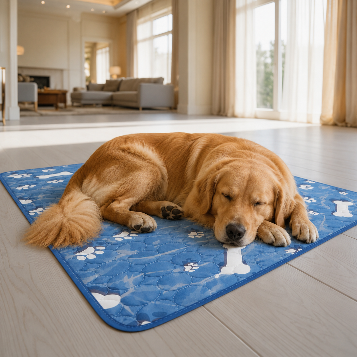 Tierkuehlmatte atmungsaktiv Polyester fuer Hunde und Katzen | Kalyor