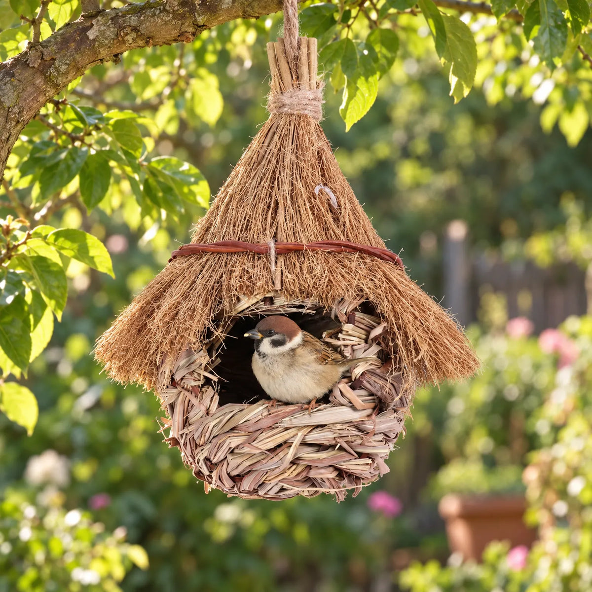 Tropfenförmiges Vogelhaus Zum Flexiblen Aufhängen