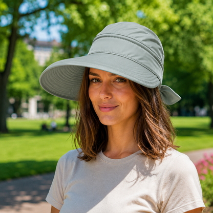 UPF 50+ UV Sommerhut Damen faltbar fuer Hundespaziergaenge | Jovrix