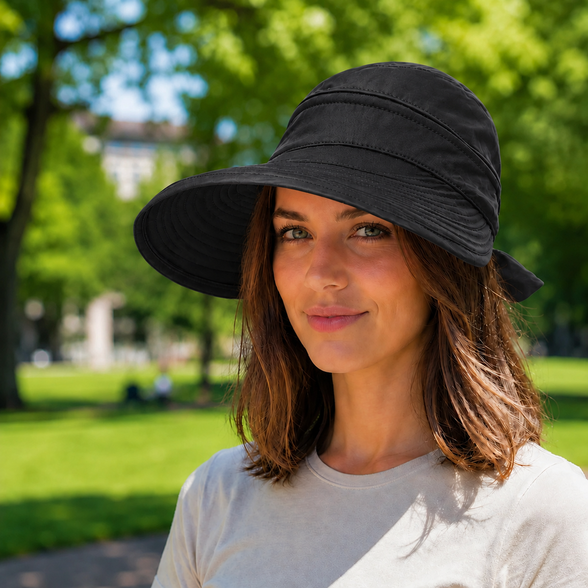 UPF 50+ UV Sommerhut Damen faltbar für Hundespaziergänge | Jovrix