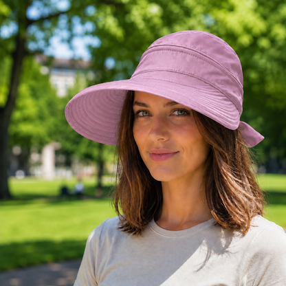 UPF 50+ UV Sommerhut Damen faltbar für Hundespaziergänge | Jovrix