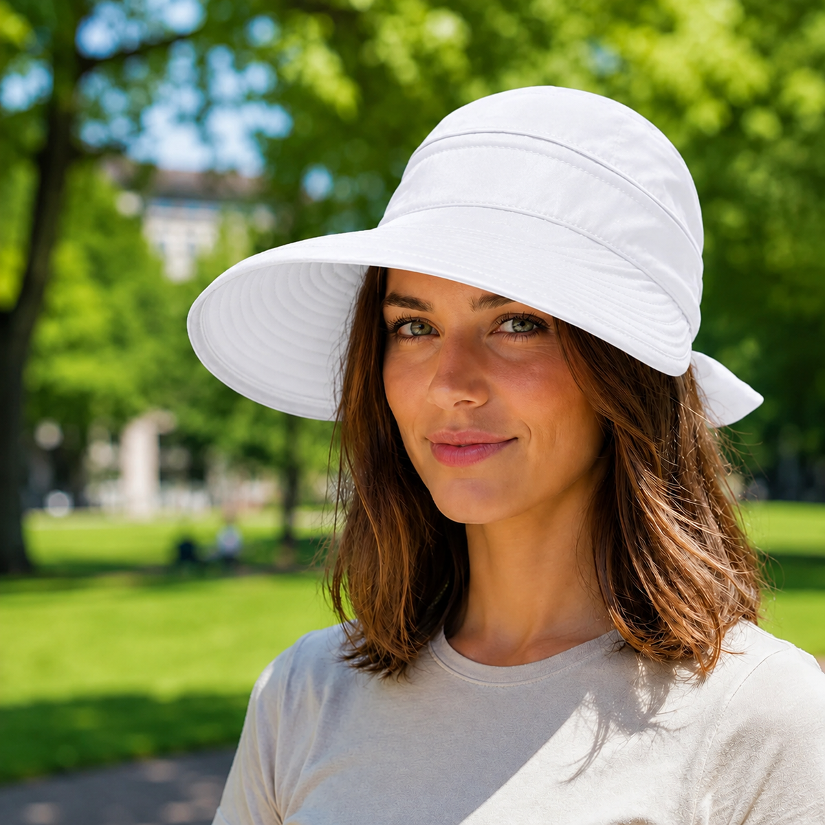 UPF 50+ UV Sommerhut Damen faltbar für Hundespaziergänge | Jovrix