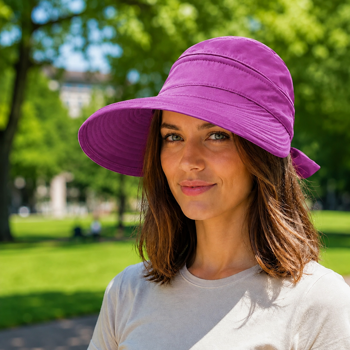 UPF 50+ UV Sommerhut Damen faltbar für Hundespaziergänge | Jovrix
