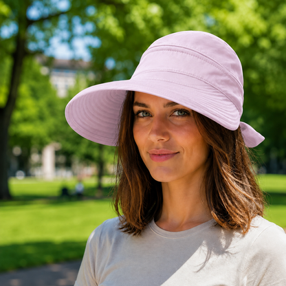 UPF 50+ UV Sommerhut Damen faltbar für Hundespaziergänge | Jovrix
