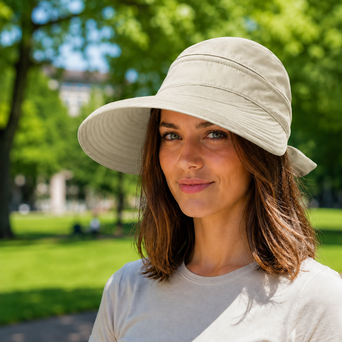 UPF 50+ UV Sommerhut Damen faltbar für Hundespaziergänge | Jovrix