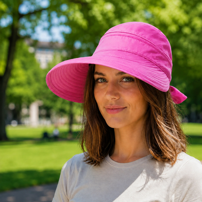 UPF 50+ UV Sommerhut Damen faltbar für Hundespaziergänge | Jovrix