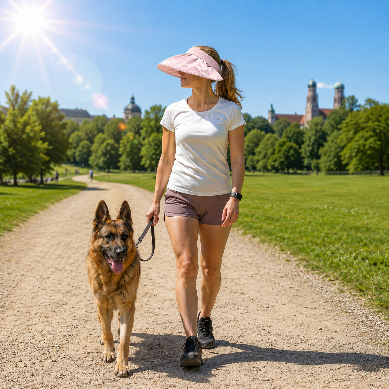 UV Sommerhut UPF 50+ faltbar fuer Hundespaziergaenge | Solvina