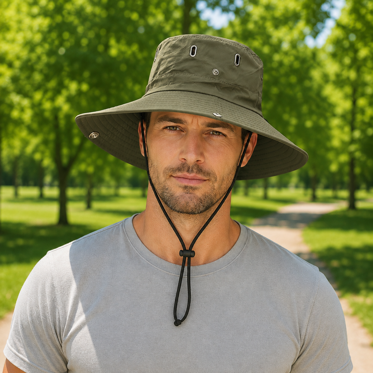 UV Sommerhut UPF 50+ fuer Gassirunden mit dem Hund | Solvexa