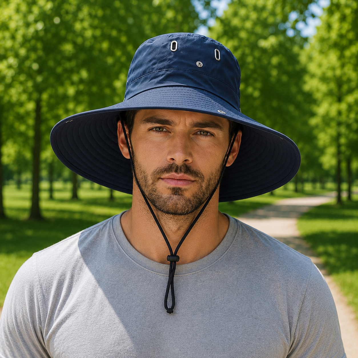 UV Sommerhut UPF 50+ fuer Gassirunden mit dem Hund | Solvexa