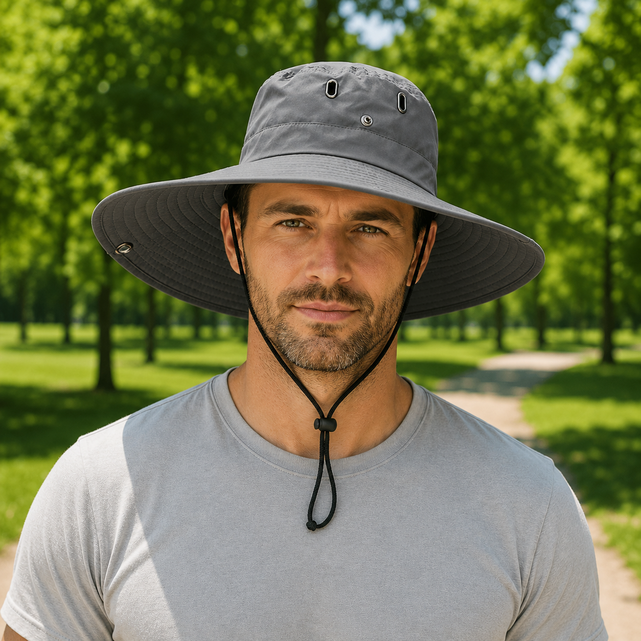 UV Sommerhut UPF 50+ fuer Gassirunden mit dem Hund | Solvexa