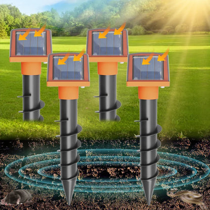 Ultraschall Maulwurfschreck mit Solarenergie und Bodenvibration | SonicRoot
