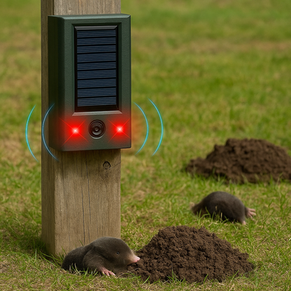 Ultraschall Maulwurfschreck mit Solarpanel und LED | Aviatra