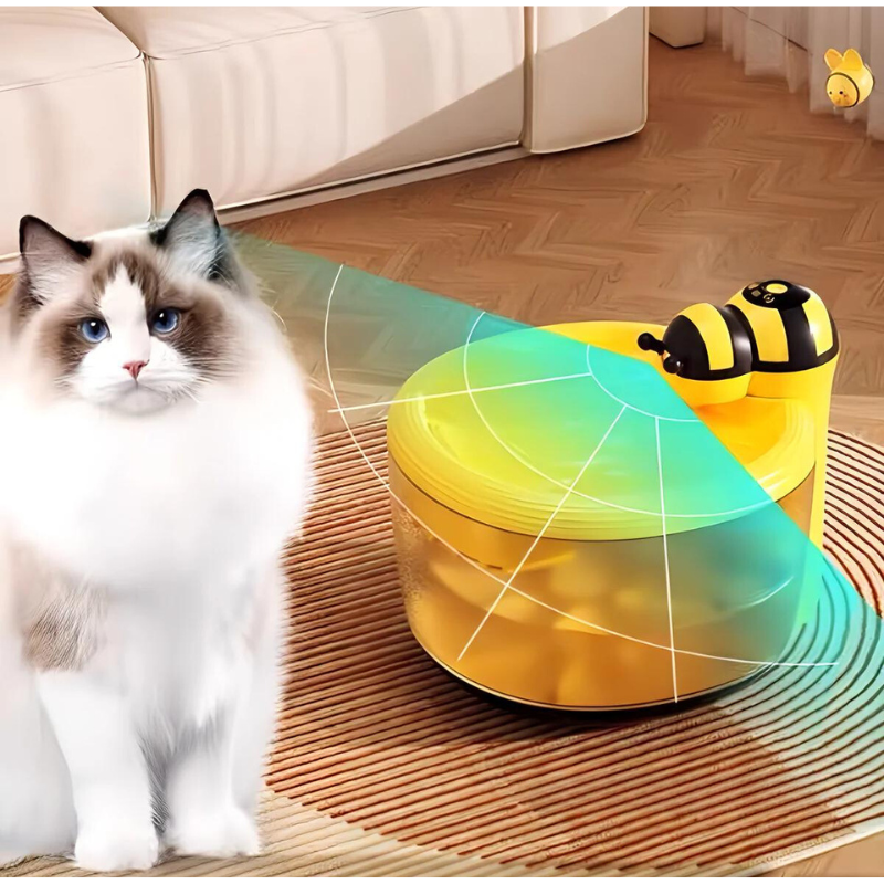 Mara | Haustier-Trinkbrunnen für Hunde und Katzen – Frisches Wasser im Bienen-Design