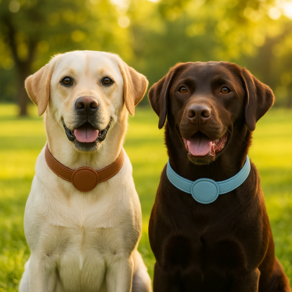 Verstellbares AirTag Hundehalsband aus Kunstleder | Locaro