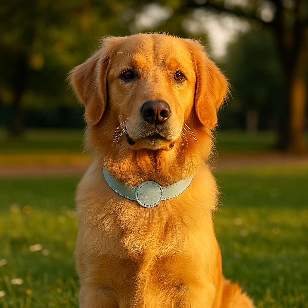 Verstellbares AirTag Hundehalsband aus Kunstleder | Locaro