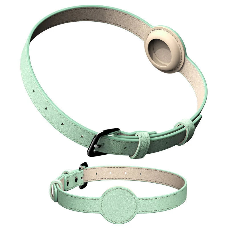Verstellbares AirTag Hundehalsband aus Kunstleder | Locaro