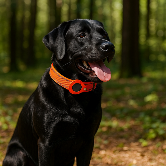 Verstellbares Halsband mit AirTag Halterung für Hunde | Nuvin