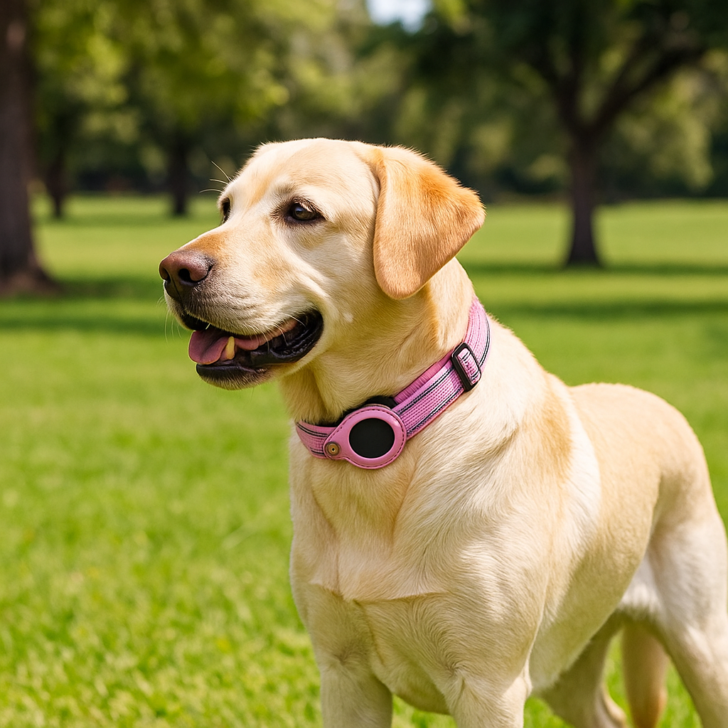 Verstellbares Halsband mit AirTag Halterung für Hunde | Nuvin