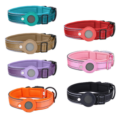 Verstellbares Halsband mit AirTag Halterung für Hunde | Nuvin