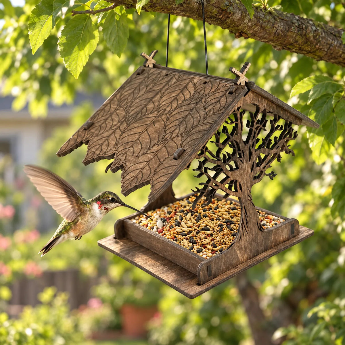 Vogelfutterhaus Hängend Mit Dach