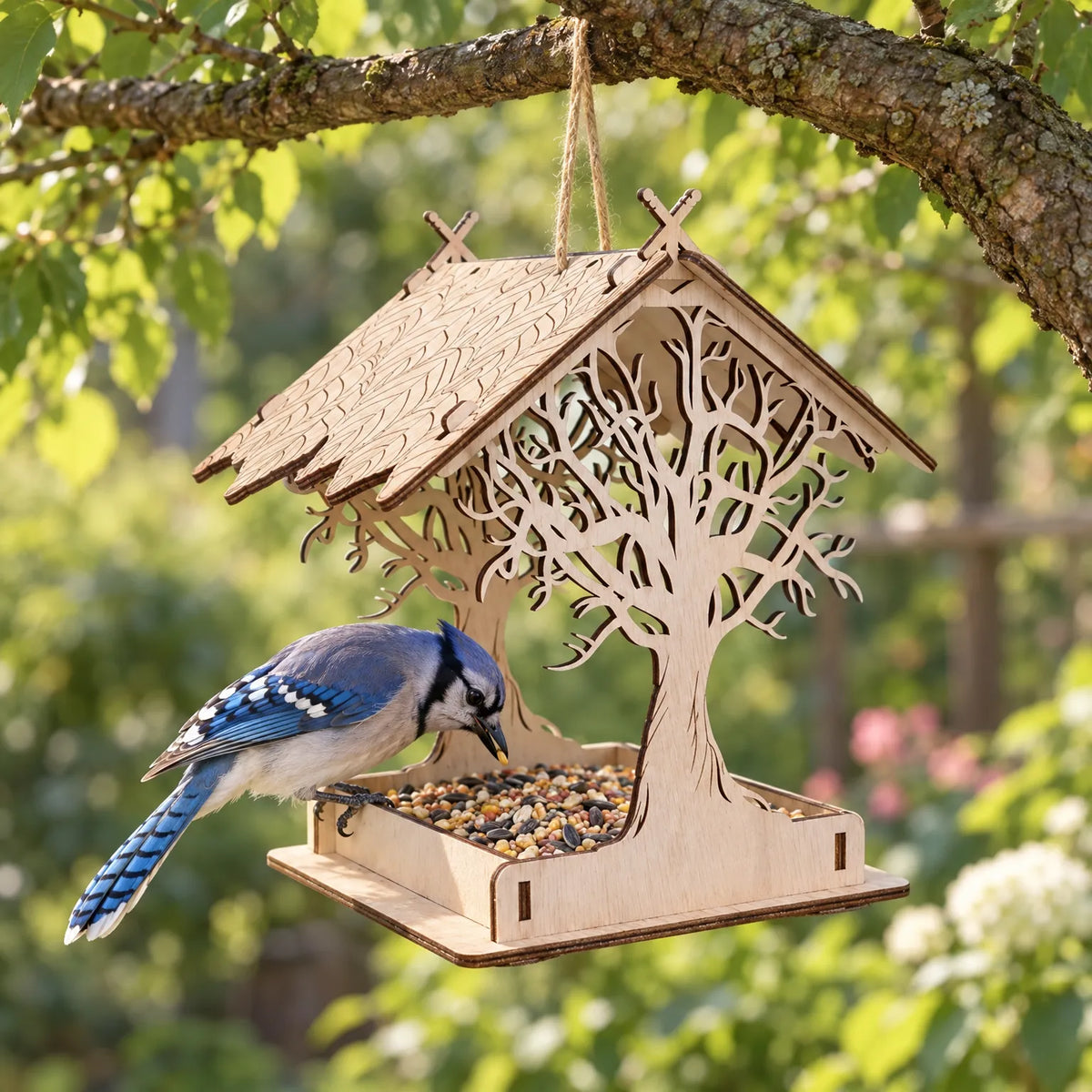 Vogelfutterhaus Hängend Mit Dach