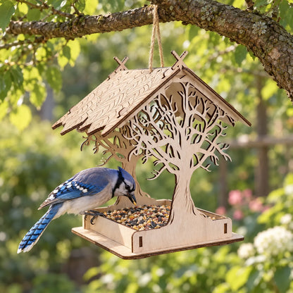 Vogelfutterhaus Hängend Mit Dach