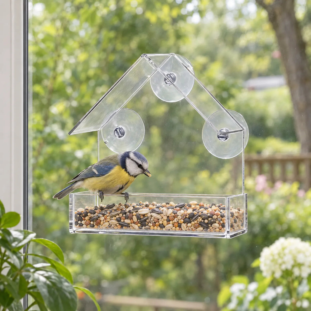Vogelfutterhaus Mit Saugnäpfen Für Fensterscheiben